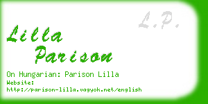 lilla parison business card